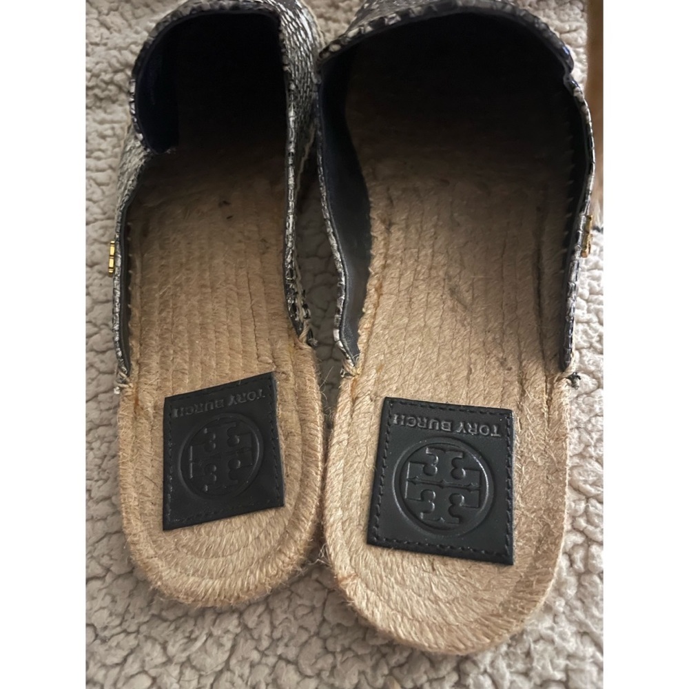 Tory Burch | Leather Max Snake-Print Espadrille Mule Size 10.5 - EUC - Picture 5 of 8
